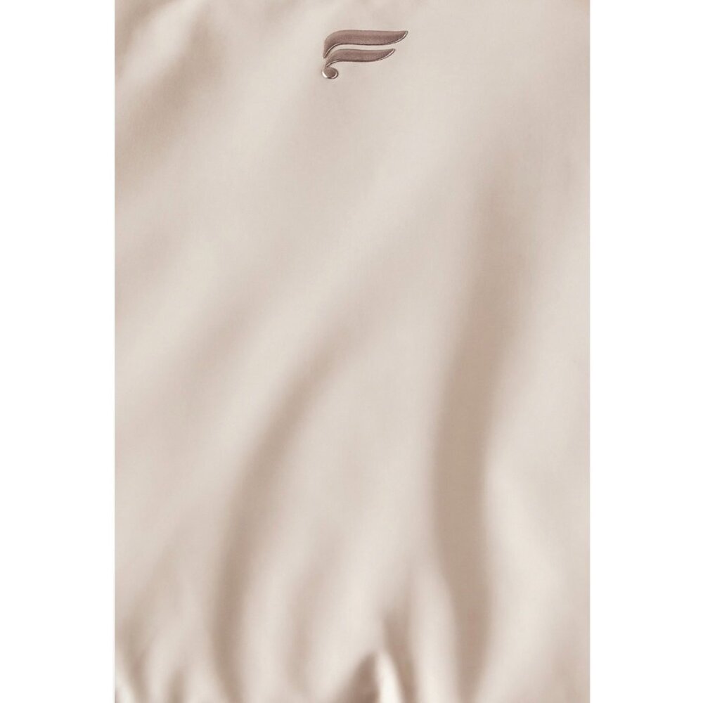 Fabletics Oversized Puffer Vest Sz XS Womens Shiny Beige Light Pink Sleeveless - Picture 9 of 10